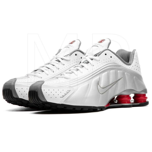 Nike Other - BRAND NEW NIKE SHOX R4 WHITE SILVER RED